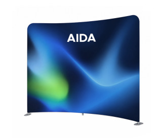 Tekstilinė parodų sienelė AIDA lenkta