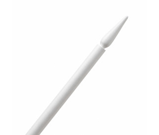 Vėliavos kotas 2,5 m ilgio, 36,3 mm skersmens su liepsnele baltas