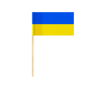 Ukrainos popierinė vėliavėlė 10x17 cm H30
