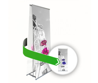 Dvipusis mobilus reklaminis stendas L BANNER PRO