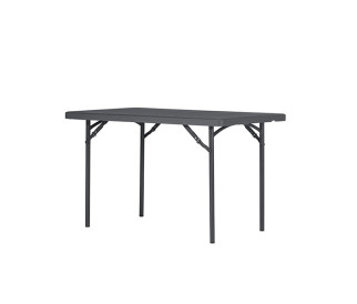 Sulankstomas stalas 122x76 cm tamsiai pilkas