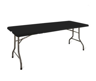 Sulankstomas stalas 180x75 cm juodas