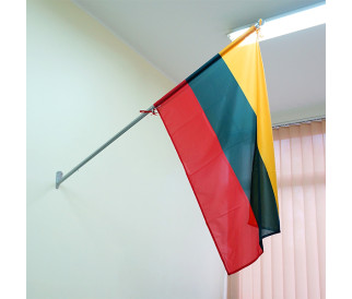 Aliuminis fasadinis stiebas 1,5 m su Lietuvos vėliava