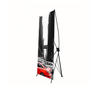 Vienpusis mobilus reklamos stendas X banner