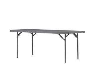 Sulankstomas stalas 152x76 cm tamsiai pilkas