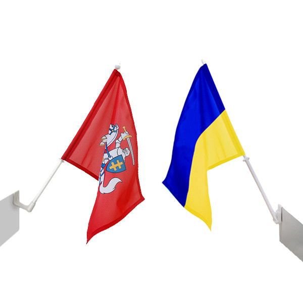 Lietuvos istorinės ir Ukrainos auto vėliavėlių komplektas