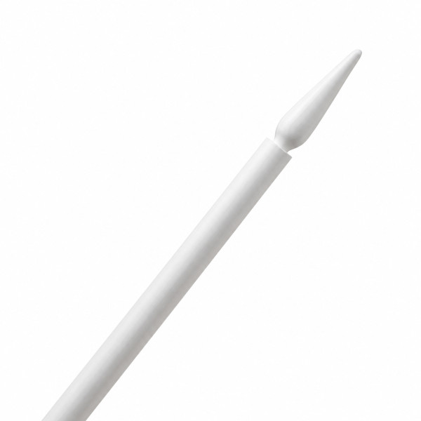 Vėliavos kotas 2,5 m ilgio 34 mm skersmens su liepsnele baltas