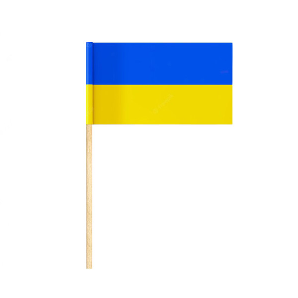Ukrainos popierinė vėliavėlė 10x17 cm H30