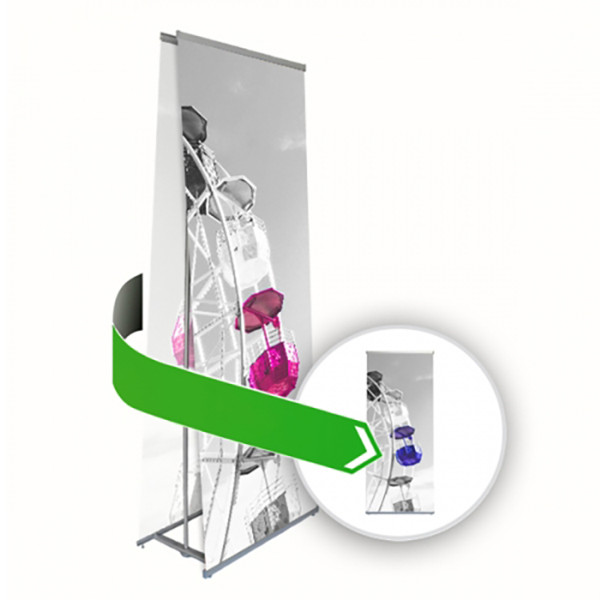Dvipusis mobilus reklaminis stendas L BANNER PRO