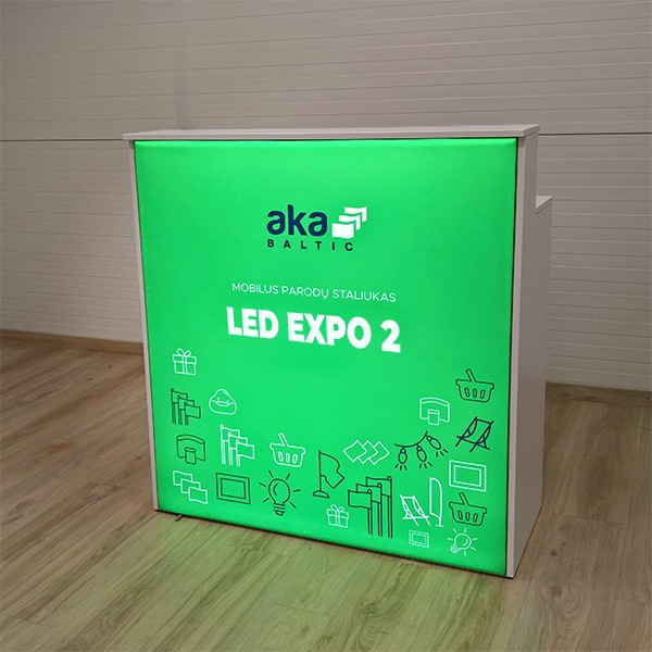 Mobilus parodų staliukas EXPO 2 LED