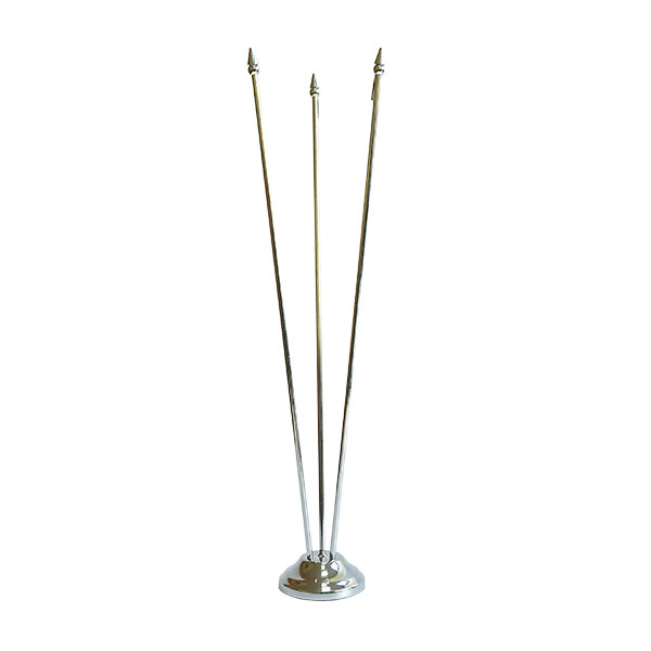 Trivietis metalinis vėliavėlių stovelis SILVER 36/6