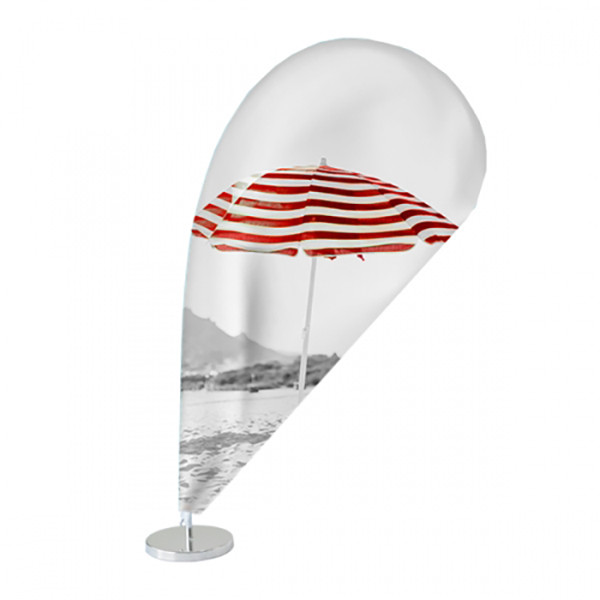 Vienpusė stalinė reklaminė lenkta vėliavėlė