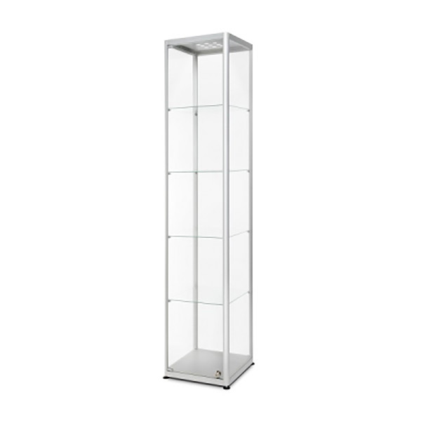 Stiklinė vitrina 40x40x200 cm LED