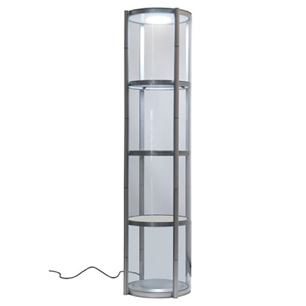 Sulankstoma apvali LED vitrina su spauda