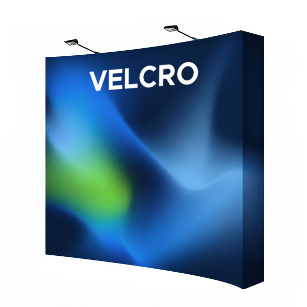 Reklaminė tekstilinė sienelė VELCRO - lenkta