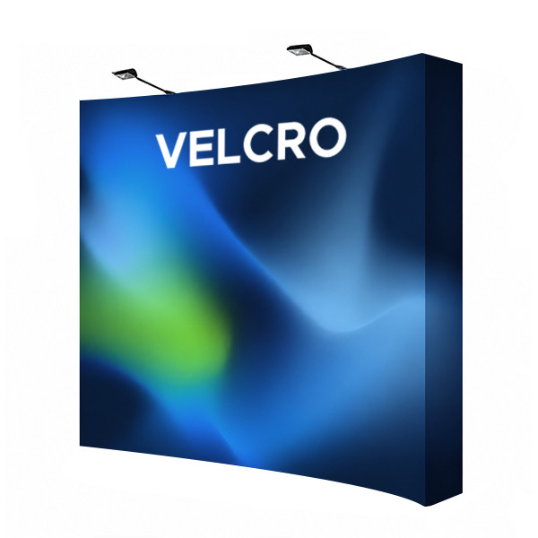Reklaminė tekstilinė sienelė VELCRO - lenkta