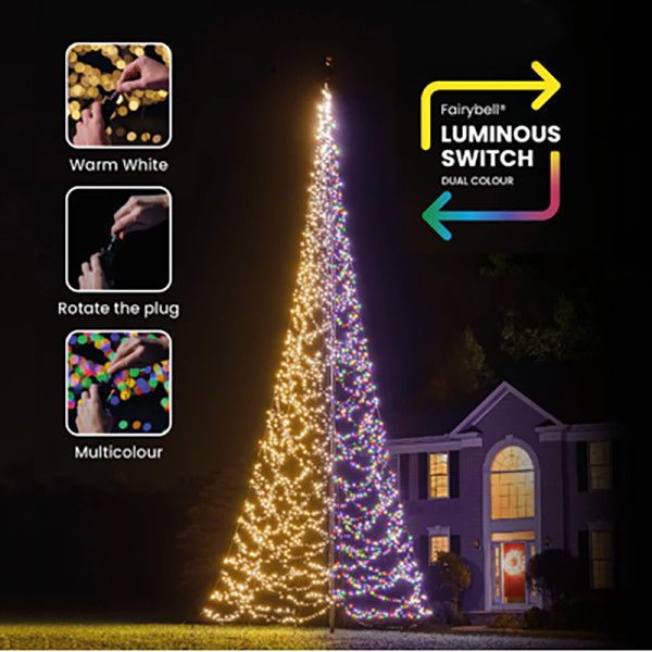 Girlianda vėliavos stiebui FAIRYBELL Luminous Switch