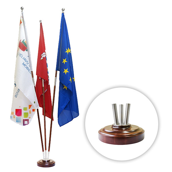 Vėliavos stovas ELEGANT trivietis