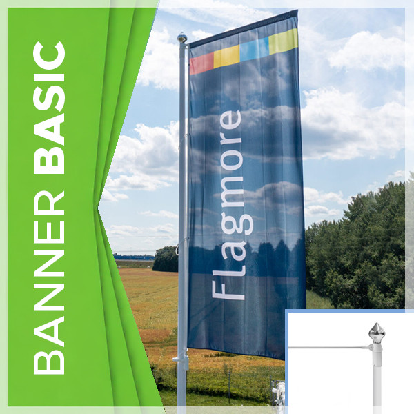 Stiklo pluošto vėliavos stiebas FLAGMORE BANNER BASIC