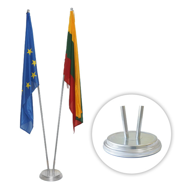 Vėliavos stovas SILVER dvivietis