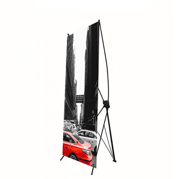 Vienpusis mobilus reklamos stendas X banner
