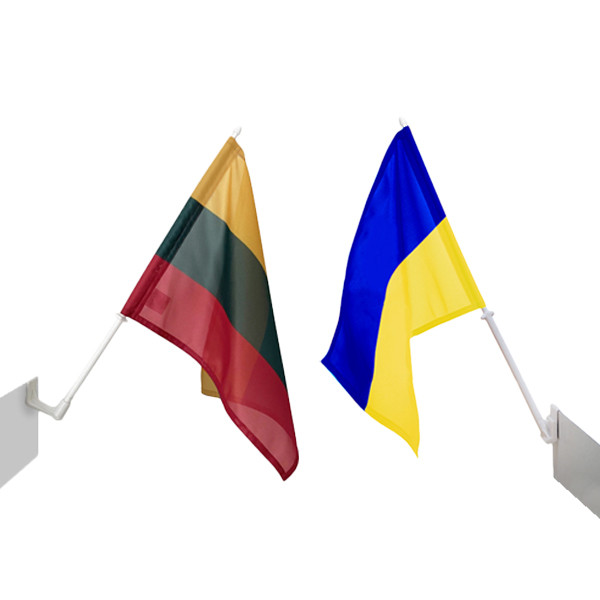 Lietuvos ir Ukrainos automobilinių vėliavėlių komplektas