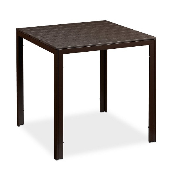 Kvadratinis stalas 78x78 cm rudas