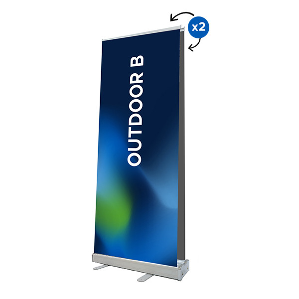 Dvipusis lauko Roll Up stendas B 80x200 cm