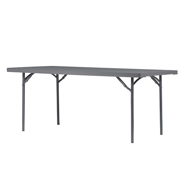 Sulankstomas stalas 152x76 cm tamsiai pilkas