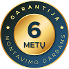 6 metų garantija montavimo darbams